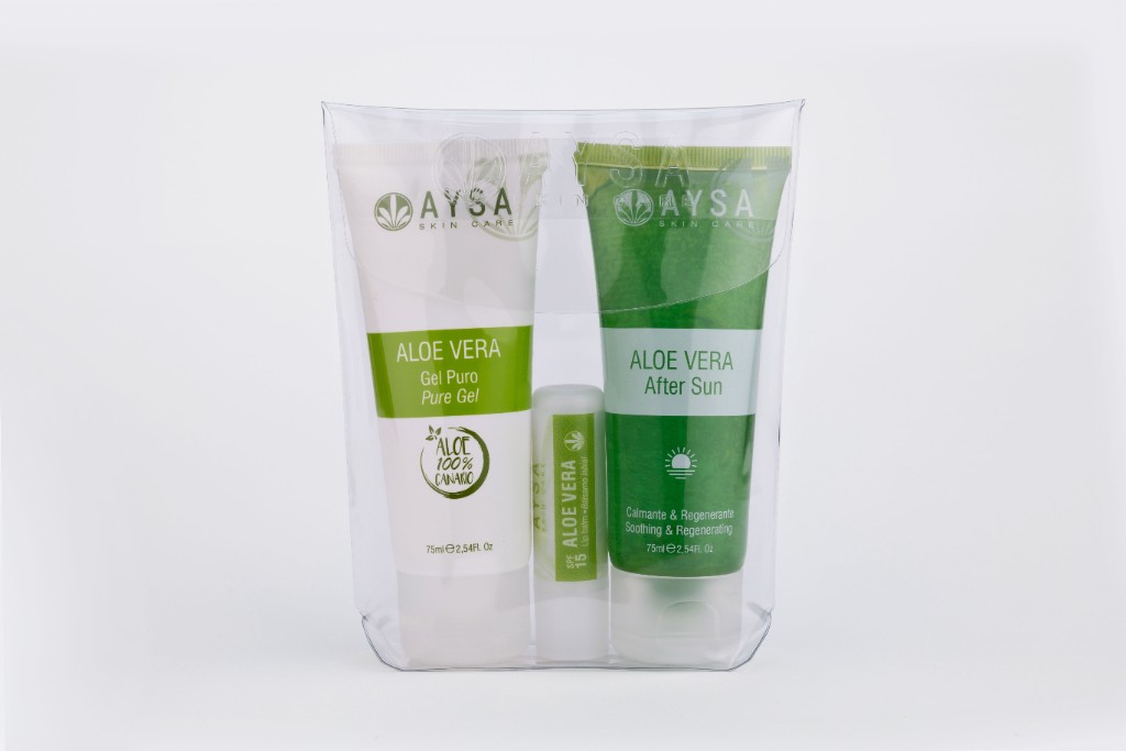 PACK GEL PURO, AFTER SUN Y LABIAL ALOE VERA